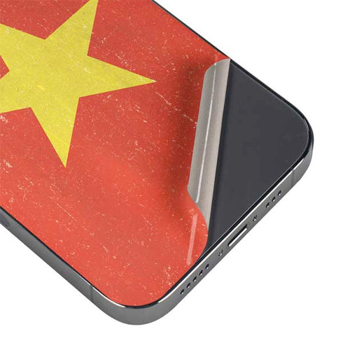 Vietnam Flag Distressed iPhone 16 Pro Max Skin